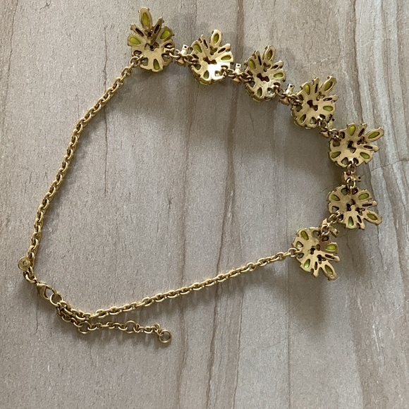 J. CREW Lime Green Beads/Rhinestone Statement Necklace - Picture 6 of 12